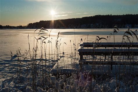 Iced Lake In Sweden At Winter By Stocksy Contributor Simone Wave
