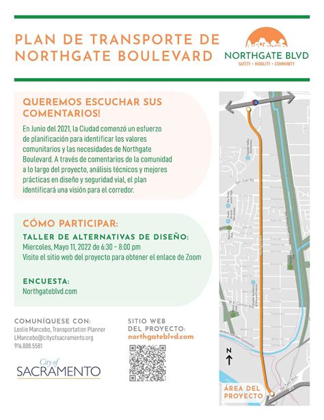 Northgate Boulevard Transportation Planplan De Transporte De Northgate
