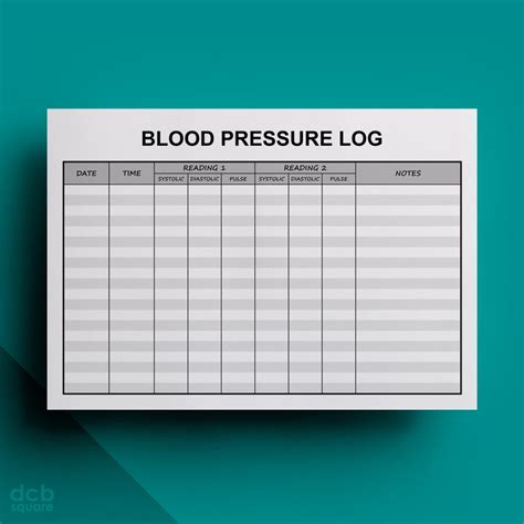 Blood Pressure Printable Tracker