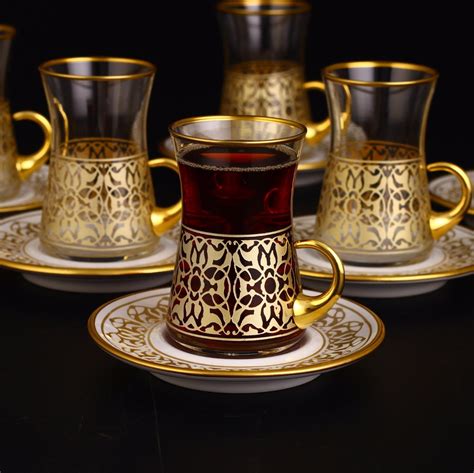 Turkish Tea Set With Tray Tea Set With Tray Turkish Tea Set Glass Tea