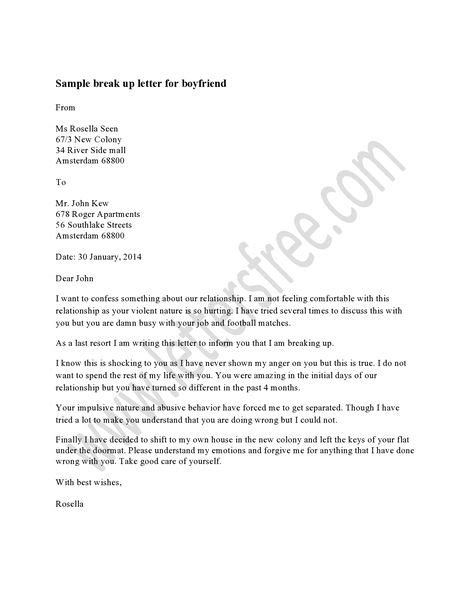 7 Sample Break Up Letter Ideas Break Up Letters Letters To Boyfriend