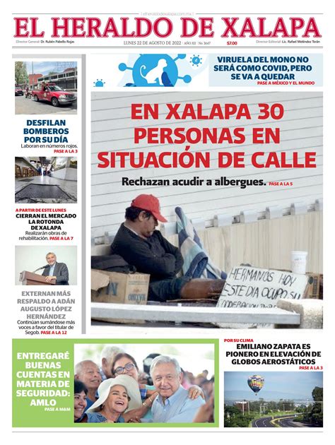 El Heraldo De Xalapa 22 De Agosto De 2022 By Poza Acme Issuu