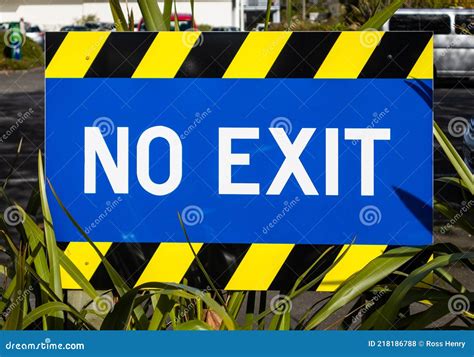 No Exit Sign Stock Photo Image Of Escape Infomative 218186788