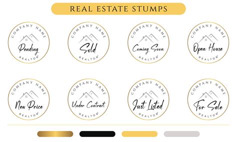 Real Estate Watermarks Real Estate Badges Realtor Logo Sold