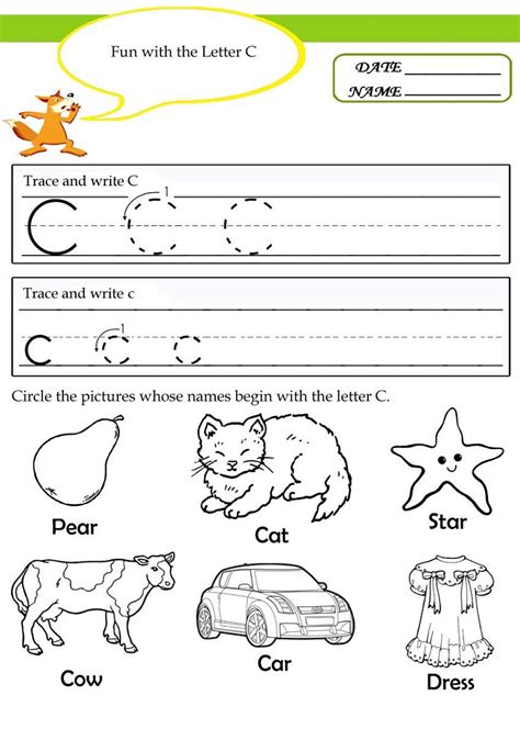 Trace The Letter C Worksheets Printable 101 Activity Letter