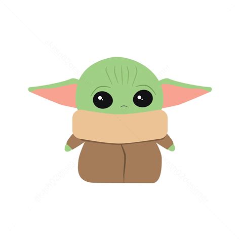 Super Cute Baby Yoda Svg Png Jpeg Ai Eps Digital File Download Vector Illustration Cricut