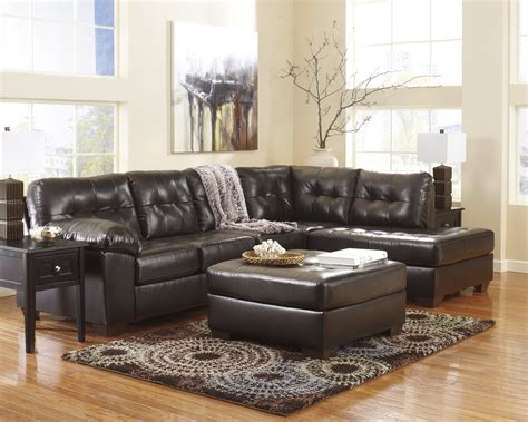 Alliston Durablend Chocolate Right Arm Facing Sectional From Ashley