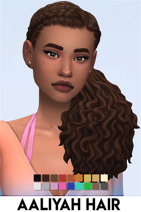 Aalyiah Hair By Vikai Imvikai On Patreon Sims 4 Sims Hair Sims 4