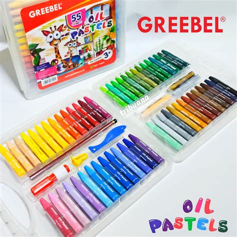 Jual Crayon Greebel Oil Pastel 55 Warna Krayon Oil Pastel Shopee