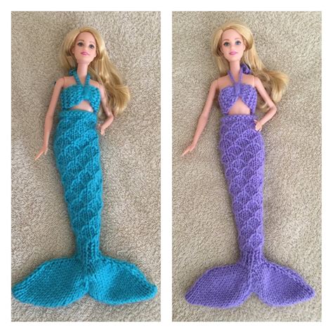 Doll clothes (free fashion doll and baby doll clothes pattens) all rights reserved. Mermaid Tail Blanket Barbie Knitting Pattern (con imágenes ...