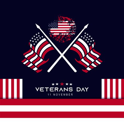 Veterans Day Banner With Flags 4225282 Vector Art At Vecteezy