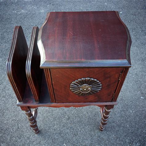 Items Similar To Antique Copper Lined Humidor Smoking Stand Table On Etsy