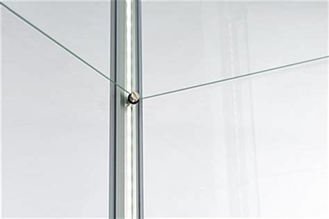 Full Glass Narrow Display Showcase Aluminum Frame 235w