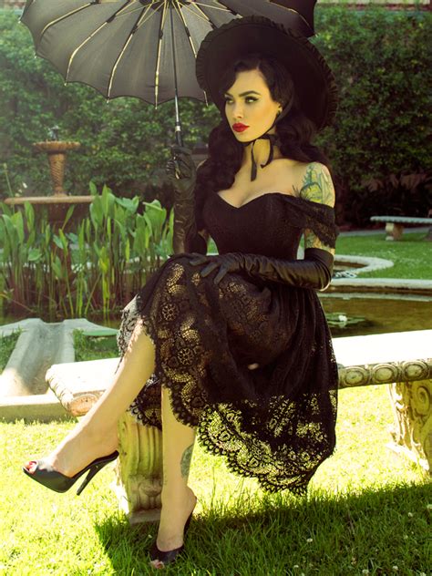 Southern Gothic Skirt Black Lace Dirndle Skirt Dark Fashion Emo