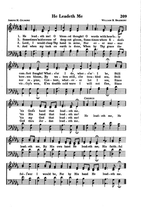 The New National Baptist Hymnal 209 He Leadeth Me O Blessed Thought