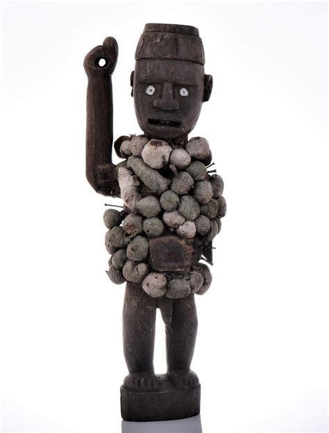 African Congo Yombe Nail Power Figure Fetish