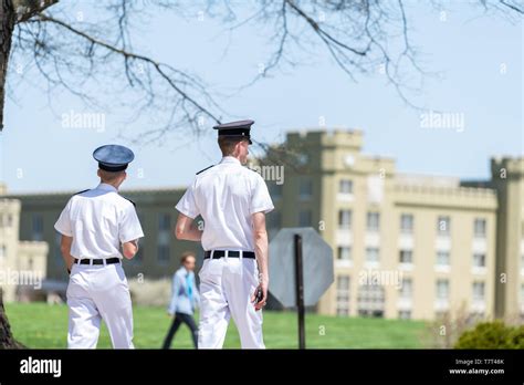 Lexington Usa April 18 2018 Men Male Cadets Students In White