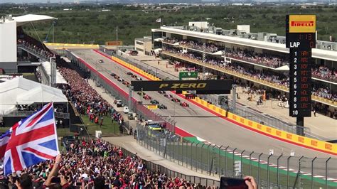 Formula 1 Usgp 2018 Austin Start Run Up To Turn 1 Youtube