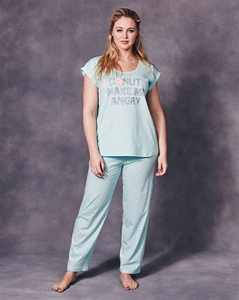 Pretty Secrets 2 Pack Pyjamas Simply Be