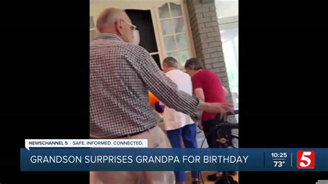Grandson Surprises Grandpa For Birthday
