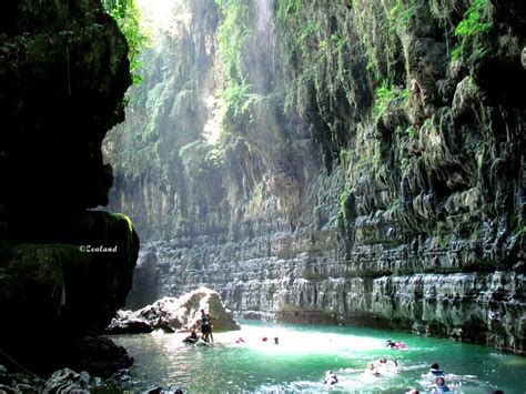 Green Canyon Pangandaran Indonesia West Java Outdoor Waterfall