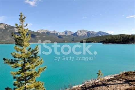Abraham Lake Rocky Mountains Alberta Canada Stock Photos