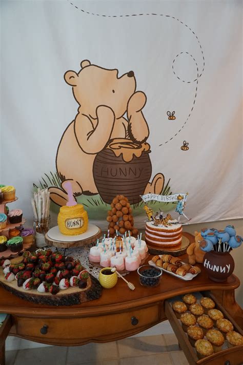 Winnie The Pooh Table Disney Baby Shower Baby Bear Baby Shower Baby