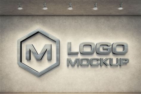 Logo Wall Mockup Design Logo Mockup Templates Psd Vector Sexiz Pix