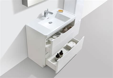 Eaton White Bathroom Furniture Floor Standing Vanity Unit Soft Close