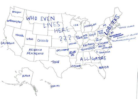 Below is a printable blank us map of the 50 states, without names, so you can quiz yourself on state location, state abbreviations, or even capitals. 15 Londoners try to label the United States with hilarious results