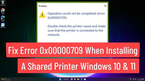 Error 0X00000709 Al Instalar Una Impresora Compartida En Windows 10 Y