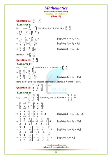 Class 5 maths practice, tests, teacher assignments, teacher worksheets, printable worksheets, and other activities for ncert (cbse and icse), imo, sat subject test: NCERT Solutions for Class 12 Maths Chapter 3 Exercise 3.4 ...