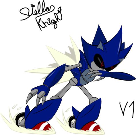 Fan Art Turbo Mecha Sonic V1 Illustrator By Stellarknight1 On Deviantart