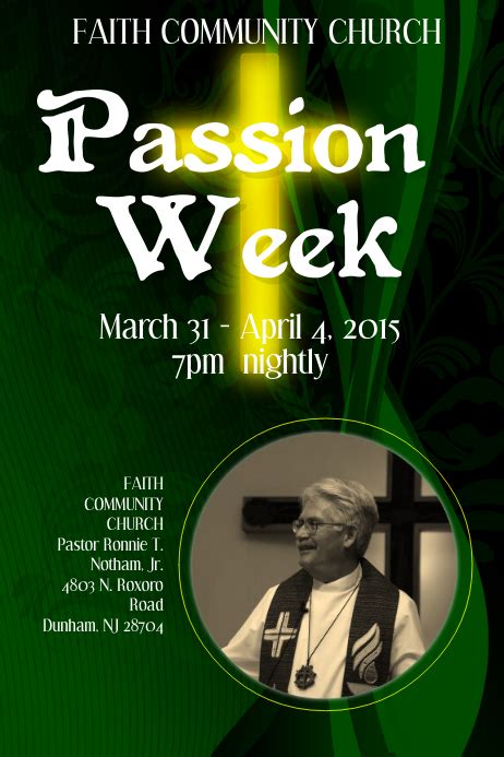 Passion Week Template Postermywall