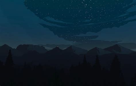 Photo Wallpaper Mountains, Night, Stars, The Game, - Night Wallpaper ...