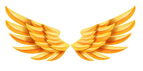 Premium Vector Angel Golden Vector Wings Illustration Fantasy