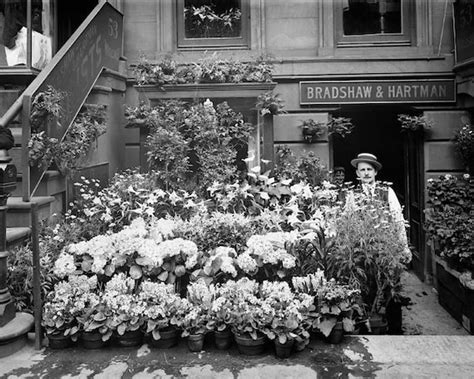 New York City Flower Shop 1905 Vintage Photo Digital