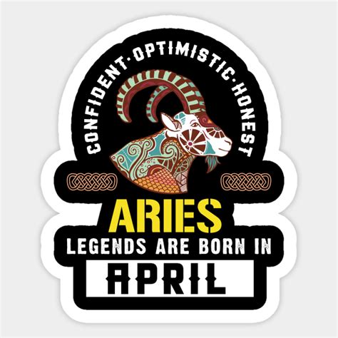 Zodiac Aries Born In April Zodiac Aries Sticker Teepublic