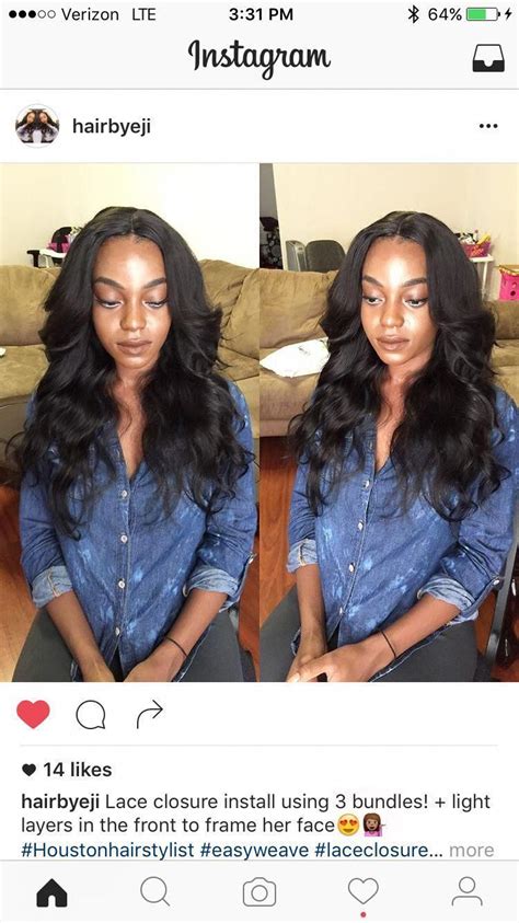 Lace Closure Middle Part Sew In Weavehairstylescurly Promhairsty