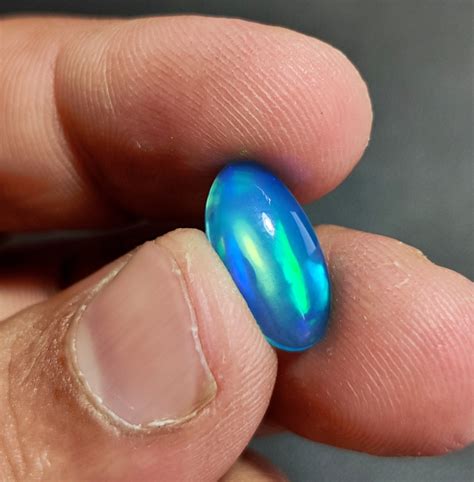 Blue Ethiopian Opal Gemstone 275ct High Quality Natural Etsy
