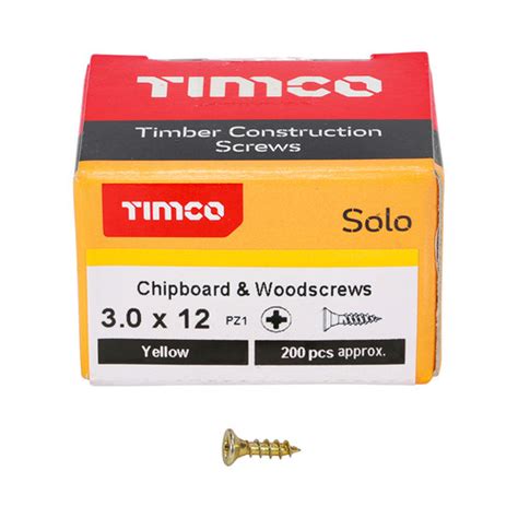 Timco Solo Woodscrew Double Countersunk Multiples Sizes Skyline
