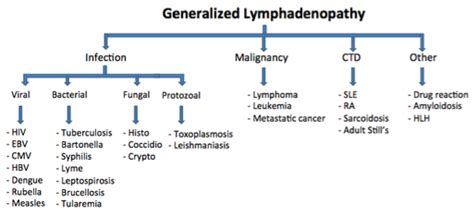 Differential Diagnosis For Generalized Lymphadenopathy Viral