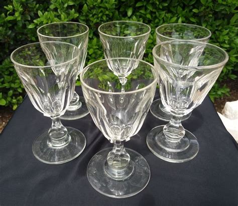 Victorian Era Rare Set Of Six Glasses In Carved Cut Catawiki