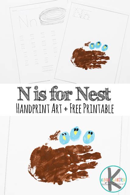 N Is For Nest Handprint Craft And Letter N Worksheets
