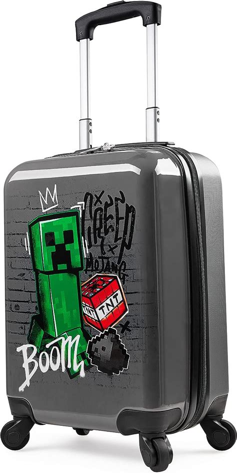 Minecraft Carry On Suitcase For Kids Creeper Cabin Bag
