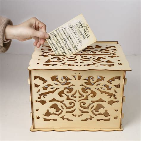 It's not a craft for kids, but hope you make it together and enjoy doing so! DIY Rustic Wooden Wedding Card Box Wedding Advice Box with Lock Wedding Party Favor | Alexnld.com