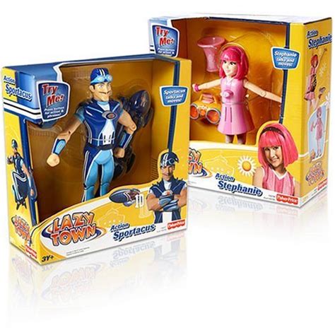 Lazy Town Stephanie And Sportacus Action Figure Set Save Cartoon Fun