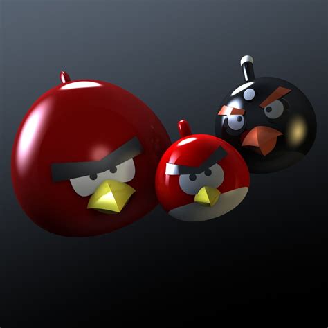Angry Birds Red 3d Model 30 3ds Fbx Max Obj Free3d