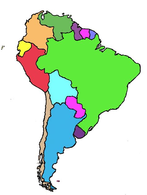 Dibujo De Mapa De America Del Sur Imagui