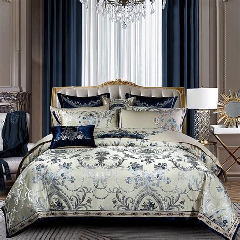 42 Europe Luxury Royal Bedding Sets Queen King Size Satin Jacquard